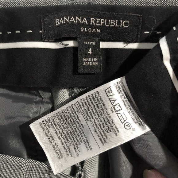 Banana Republic Pants Womens Size 4 Gray Sloan Fit  Tapered Ankle Crop - Picture 9 of 10